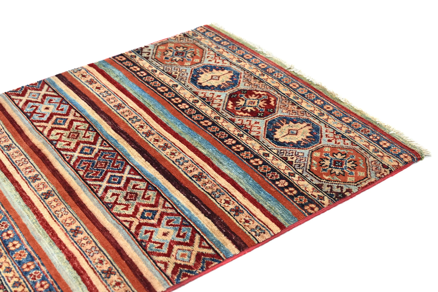 Khorjin Afghan Rug – Crimson Horizon
