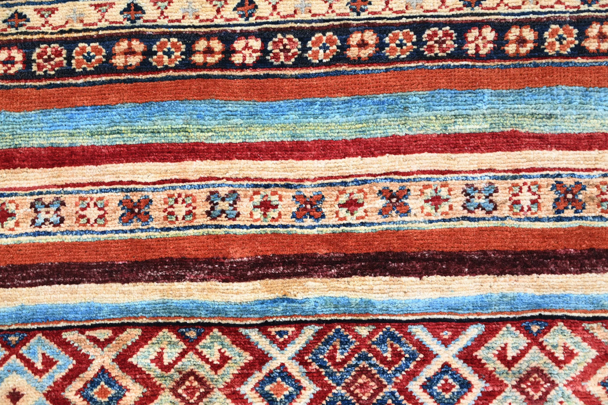 Khorjin Afghan Rug – Crimson Horizon