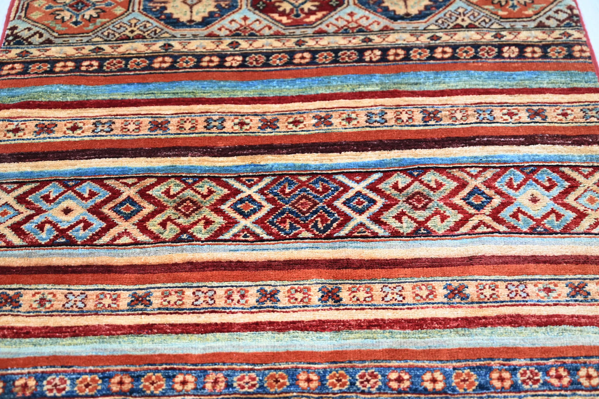 Khorjin Afghan Rug – Crimson Horizon