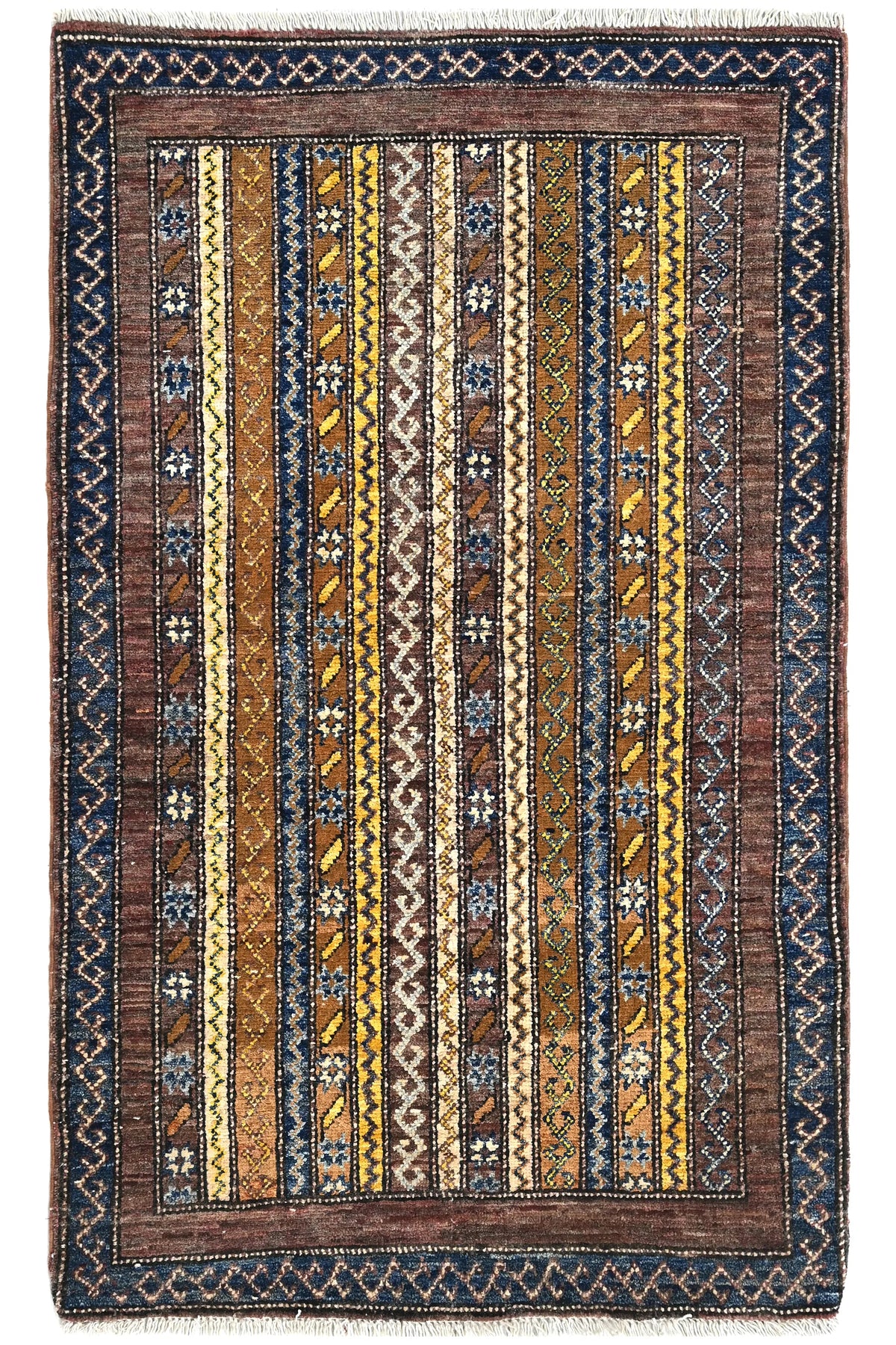 Khorjin Afghan Rug – Ochre Pillar