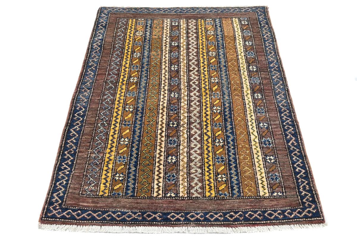 Khorjin Afghan Rug – Ochre Pillar
