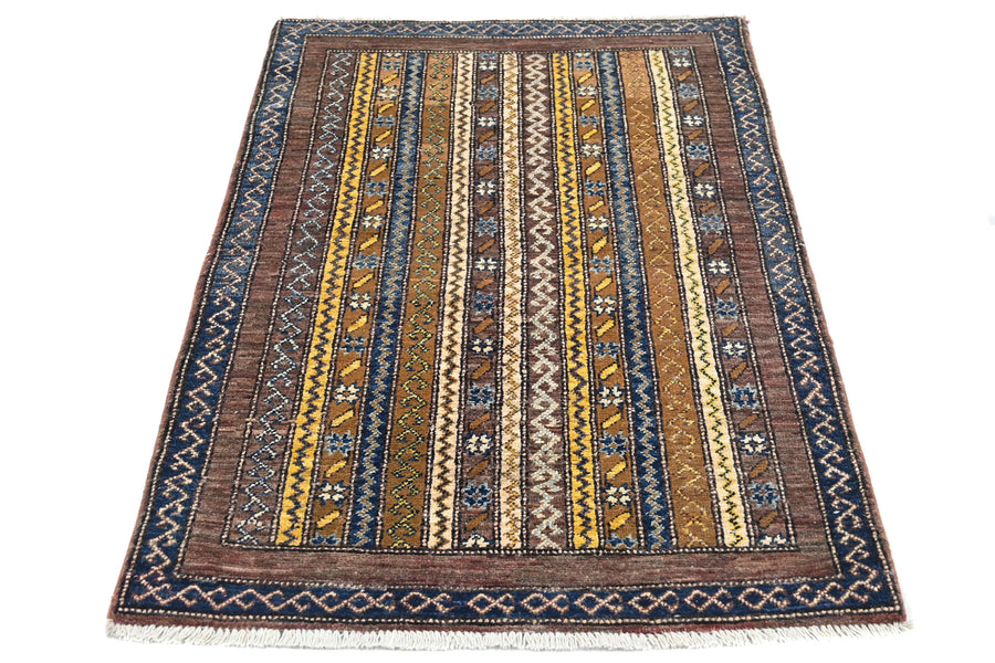 Khorjin Afghan Rug – Ochre Pillar