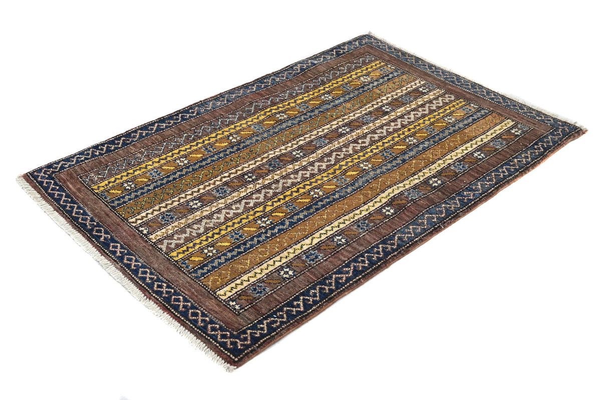 Khorjin Afghan Rug – Ochre Pillar