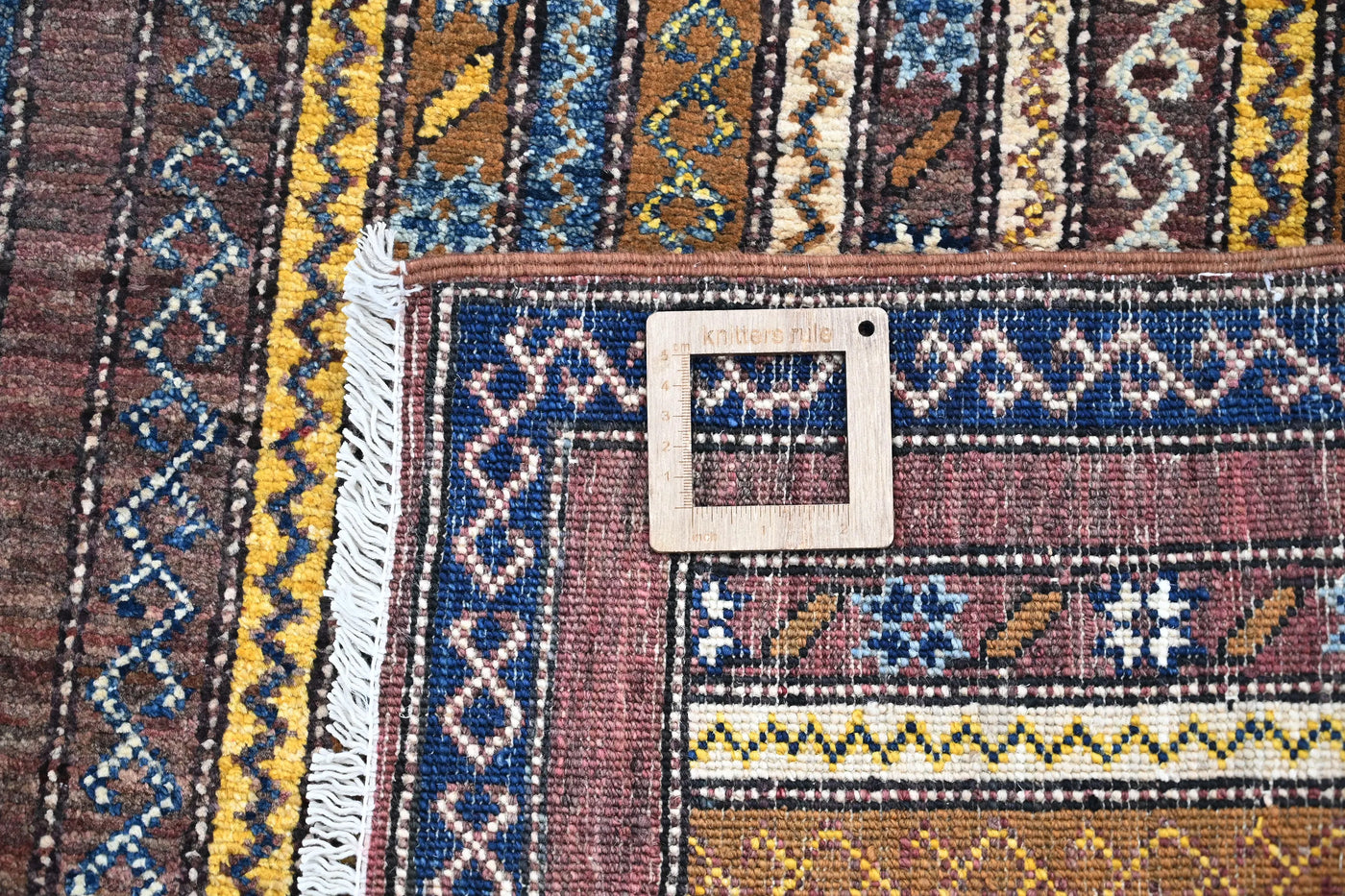 Khorjin Afghan Rug – Ochre Pillar