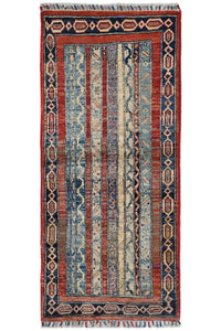 Khorjin Afghan Rug – Cerulean Pillar