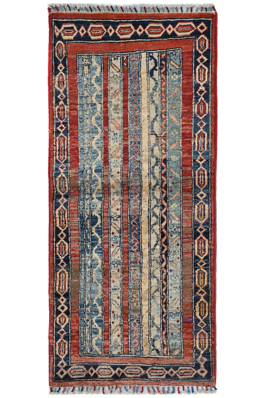 Khorjin Afghan Rug – Cerulean Pillar