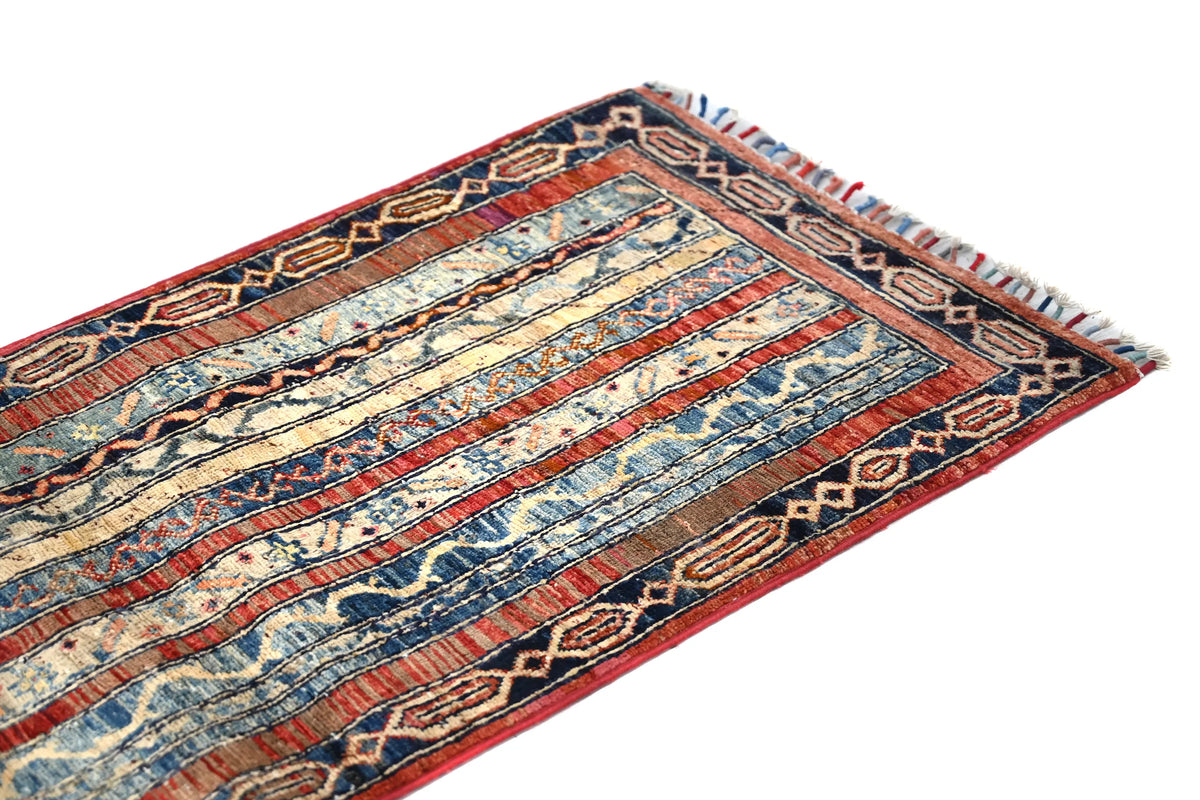 Khorjin Afghan Runner Rug – Cerulean Pillar