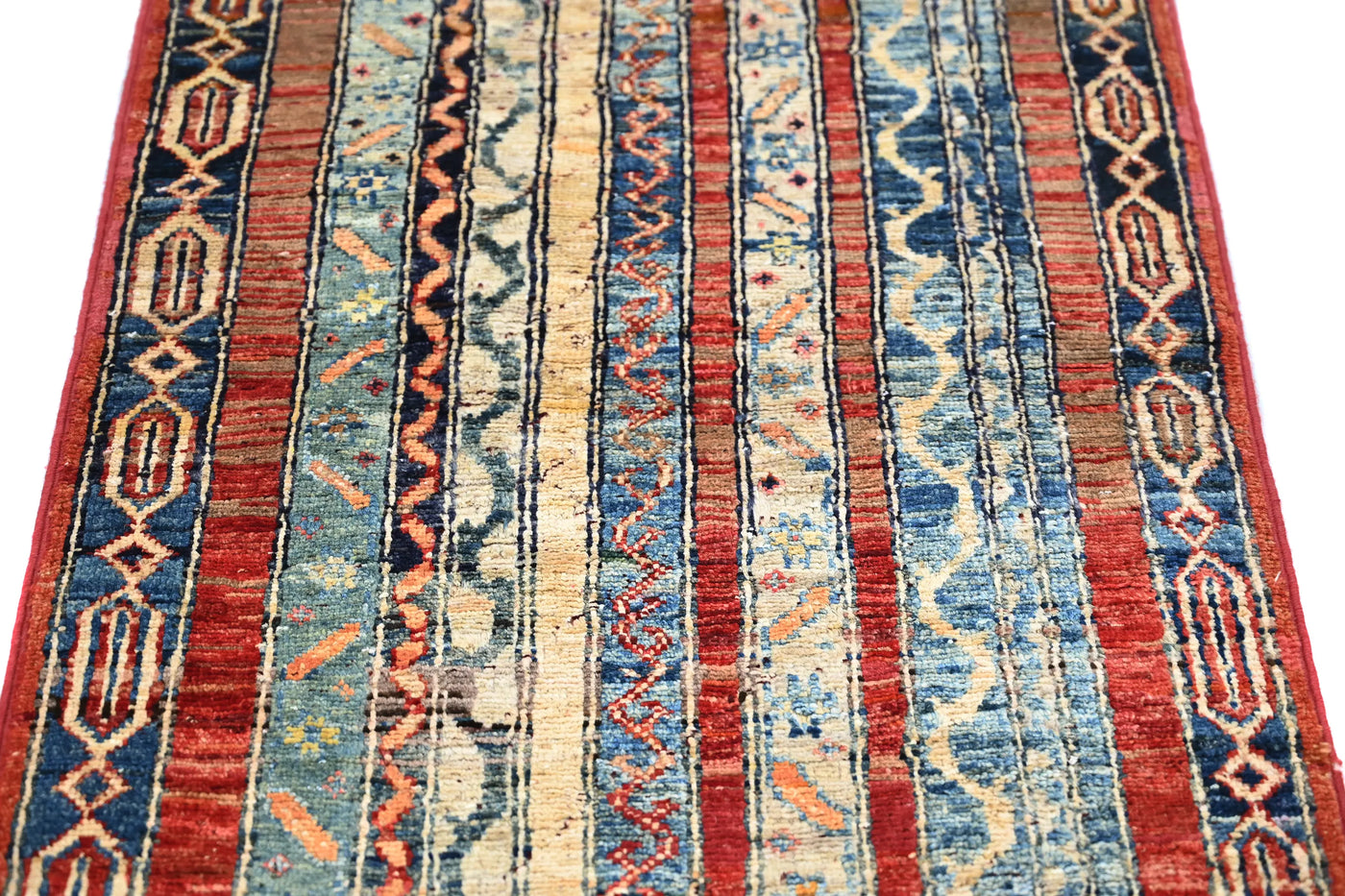 Khorjin Afghan Runner Rug – Cerulean Pillar