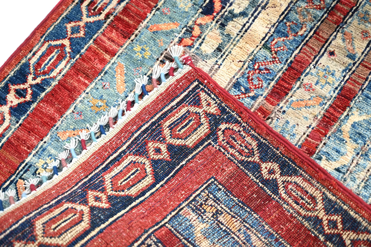 Khorjin Afghan Runner Rug – Cerulean Pillar