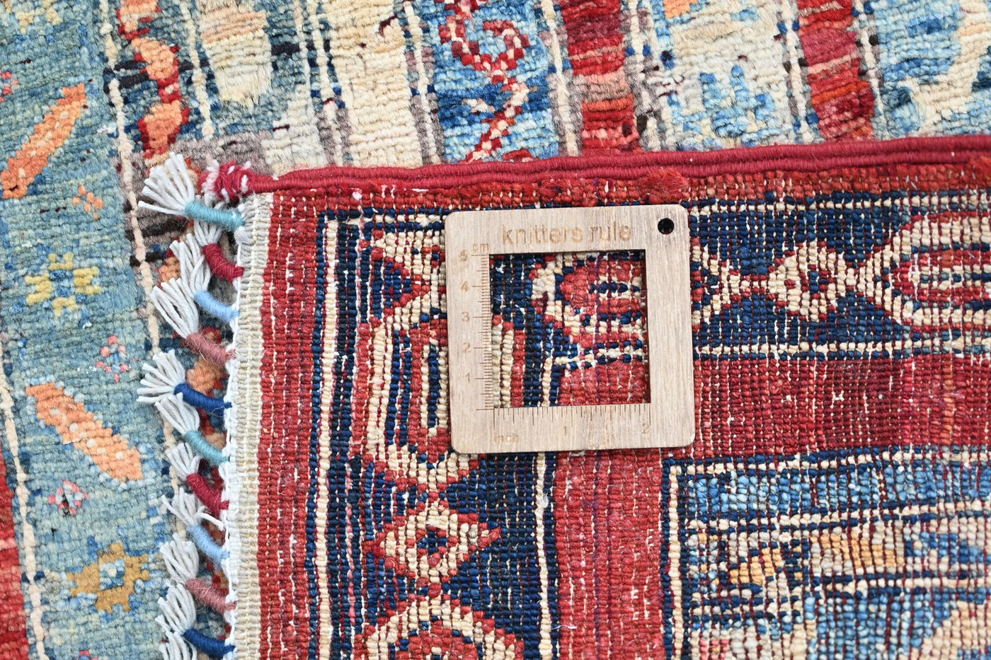Khorjin Afghan Runner Rug – Cerulean Pillar