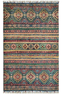 Khorjin Afghan Rug – Verdant Horizon