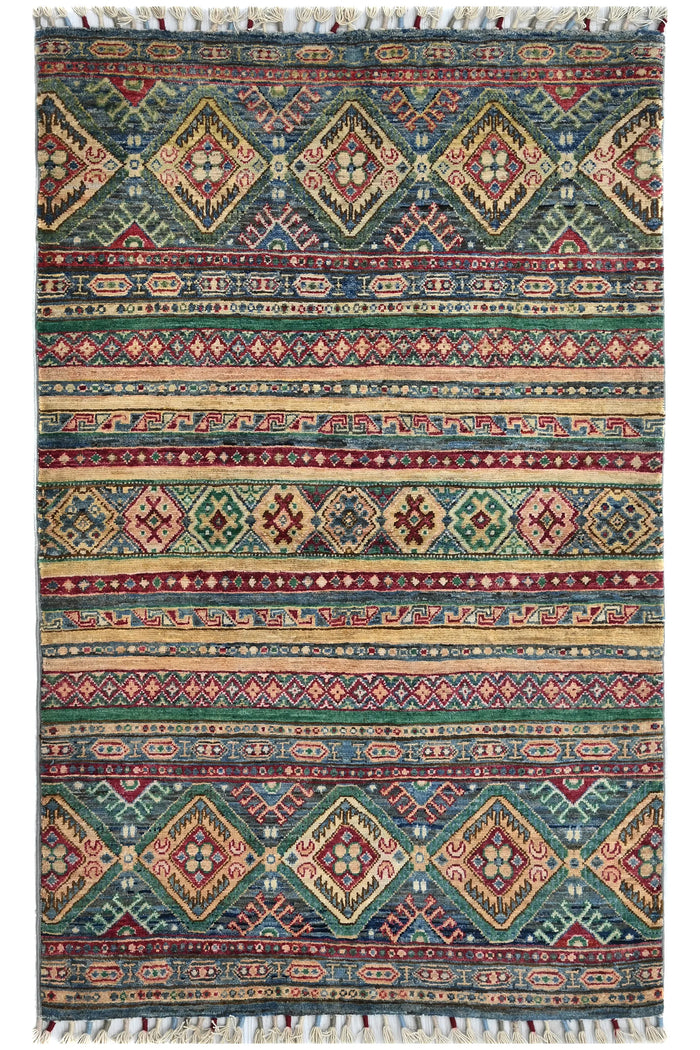 Khorjin Afghan Rug – Verdant Horizon