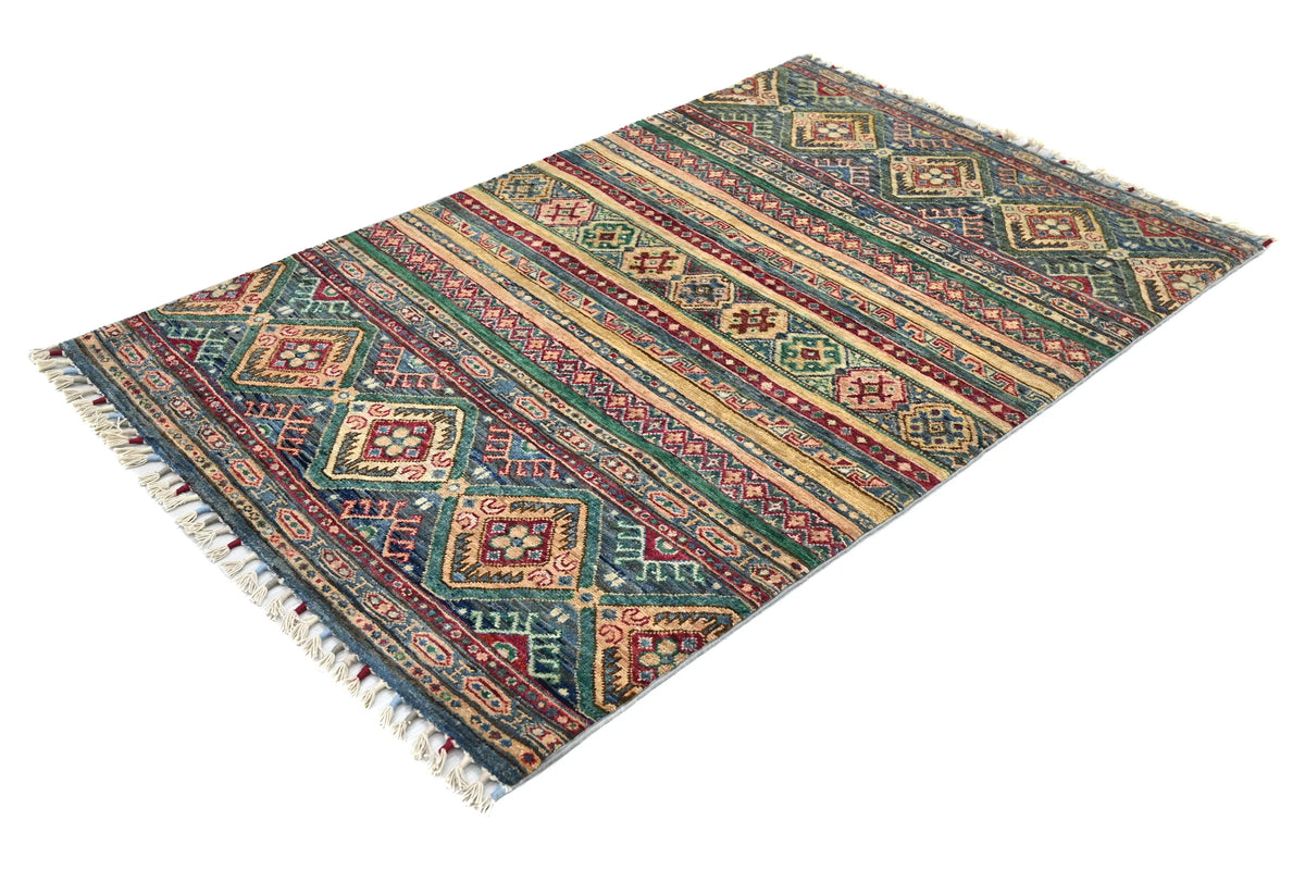 Khorjin Afghan Rug – Verdant Horizon