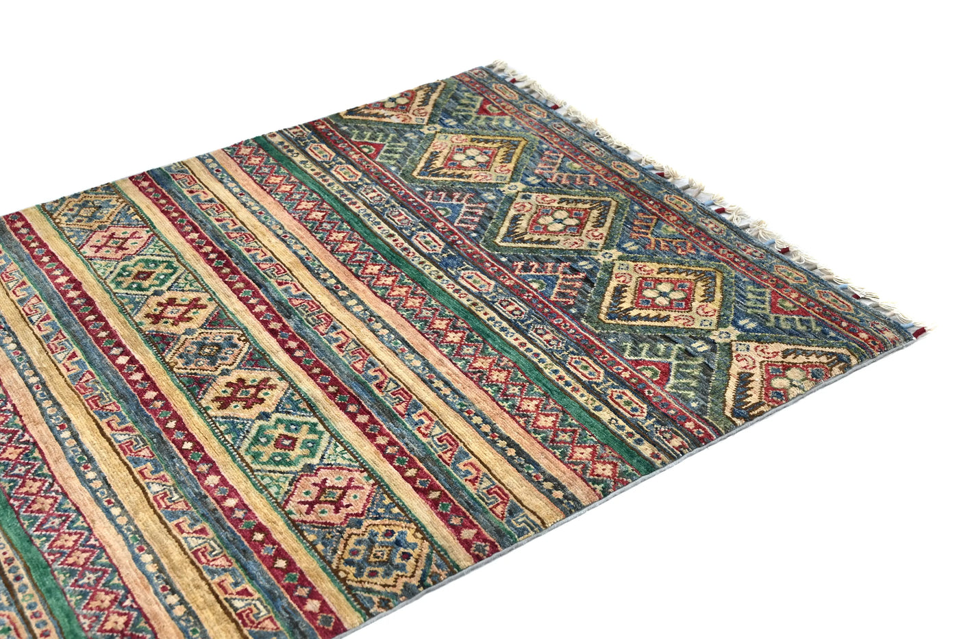 Khorjin Afghan Rug – Verdant Horizon