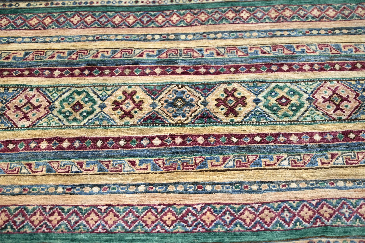 Khorjin Afghan Rug – Verdant Horizon