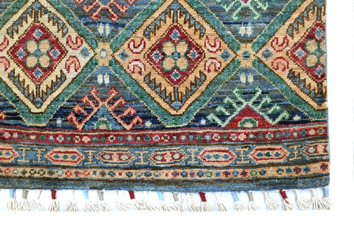 Khorjin Afghan Rug – Verdant Horizon