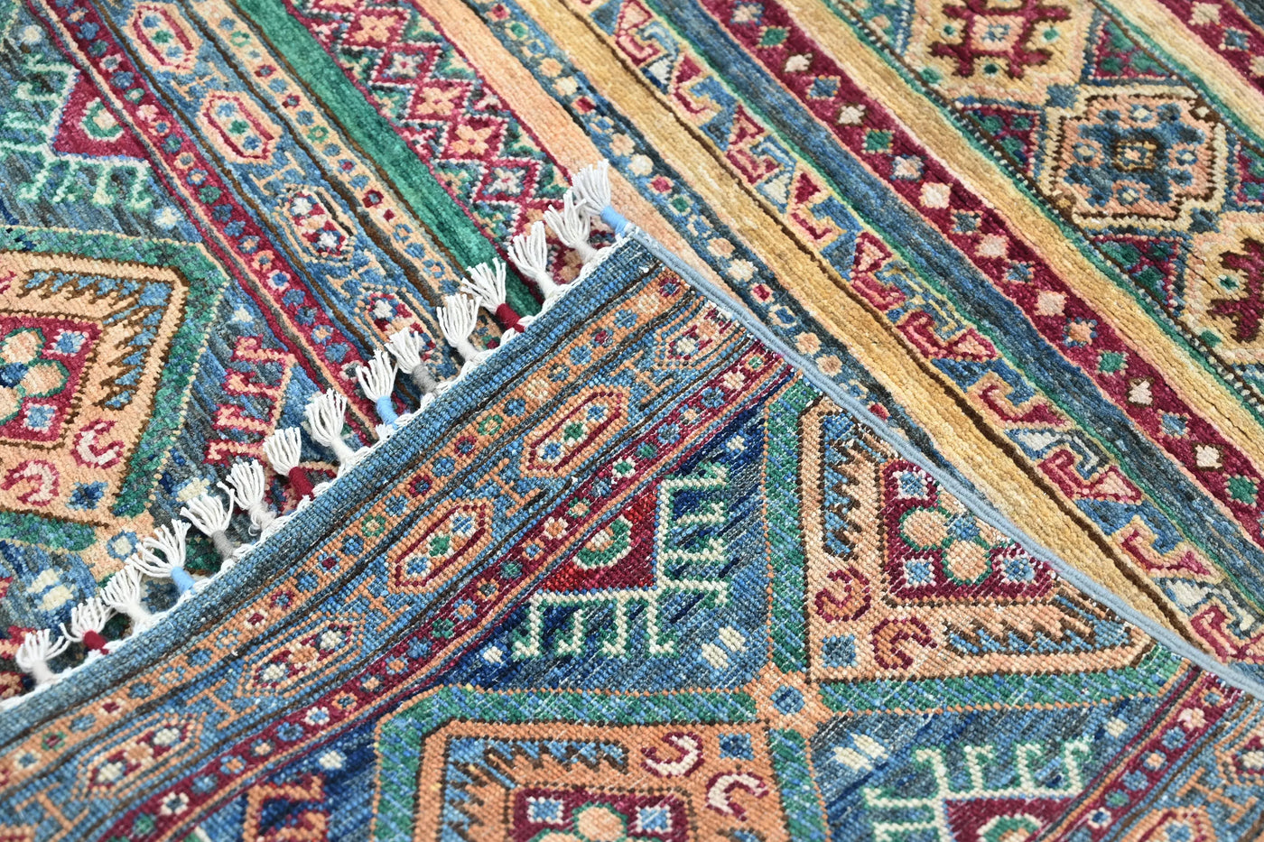 Khorjin Afghan Rug – Verdant Horizon