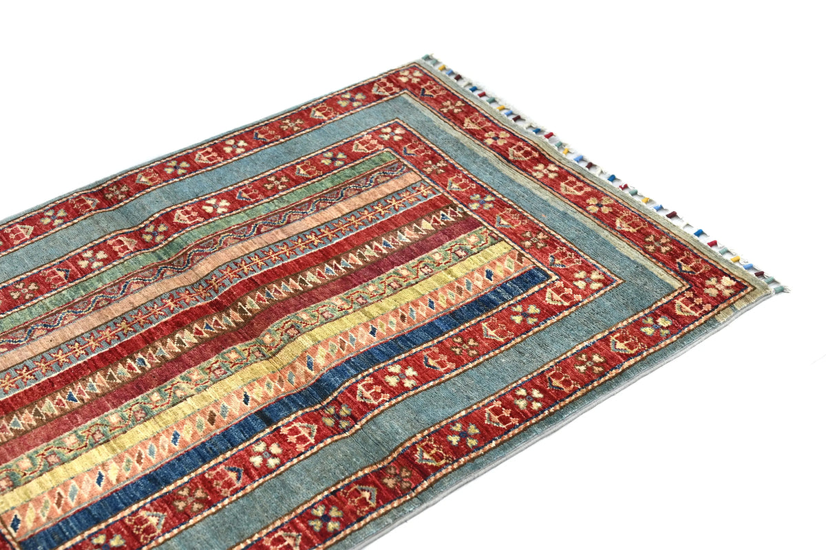 Khorjin Afghan Rug – Azure Vista
