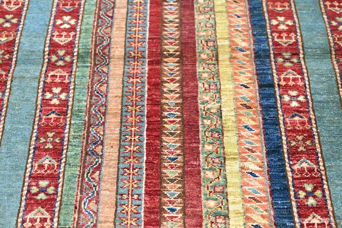 Khorjin Afghan Rug – Azure Vista