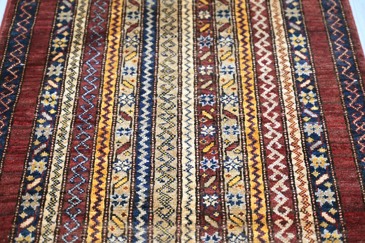 Khorjin Afghan Rug – Saffron Pillar