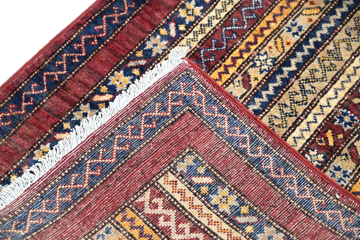 Khorjin Afghan Rug – Saffron Pillar