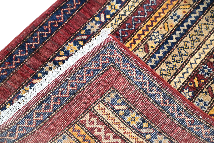 Khorjin Afghan Rug – Saffron Pillar