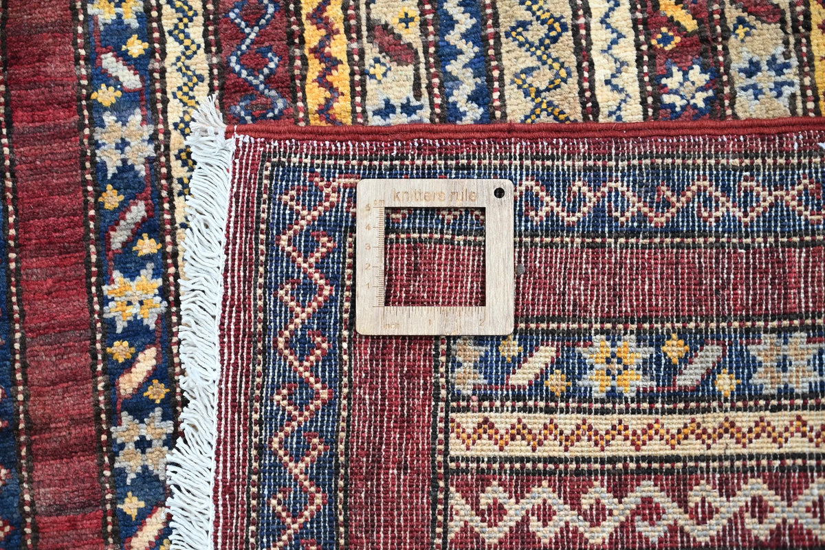 Khorjin Afghan Rug – Saffron Pillar