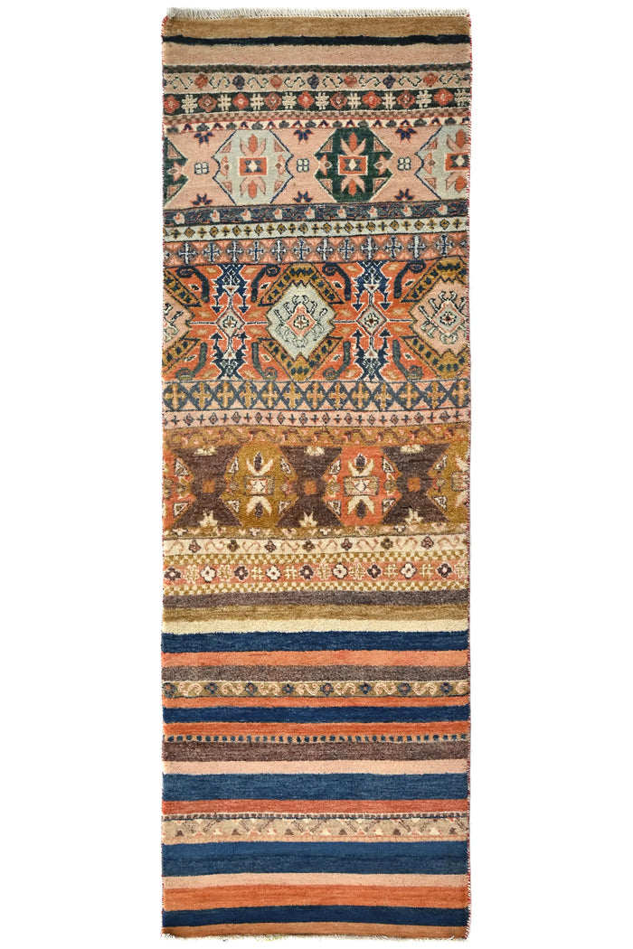 Khorjin Afghan Runner Rug – Terracotta Mosaic