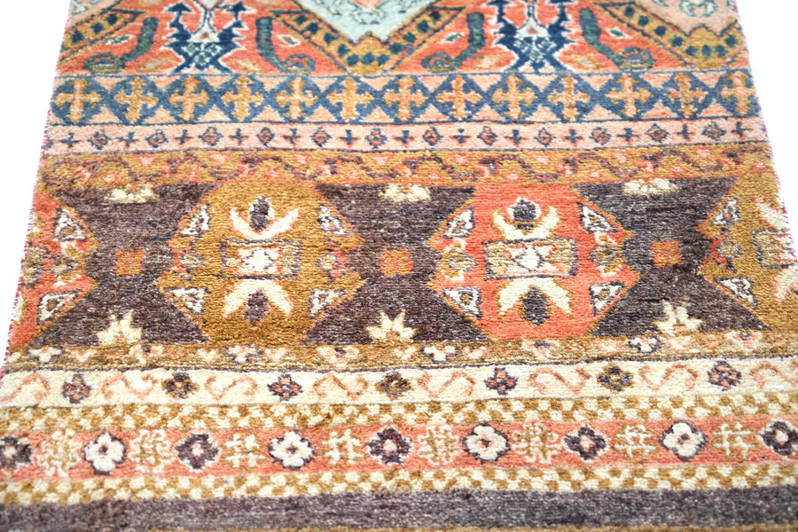 Khorjin Afghan Rug – Terracotta Mosaic