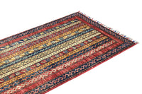 Khorjin Afghan Rug – Crimson Pillar