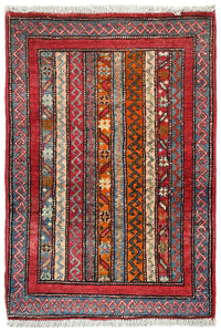Khorjin Afghan Rug – Terracotta Pillar