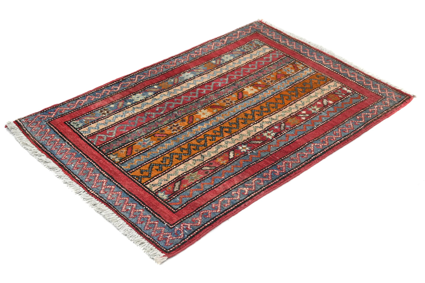 Khorjin Afghan Rug – Terracotta Pillar