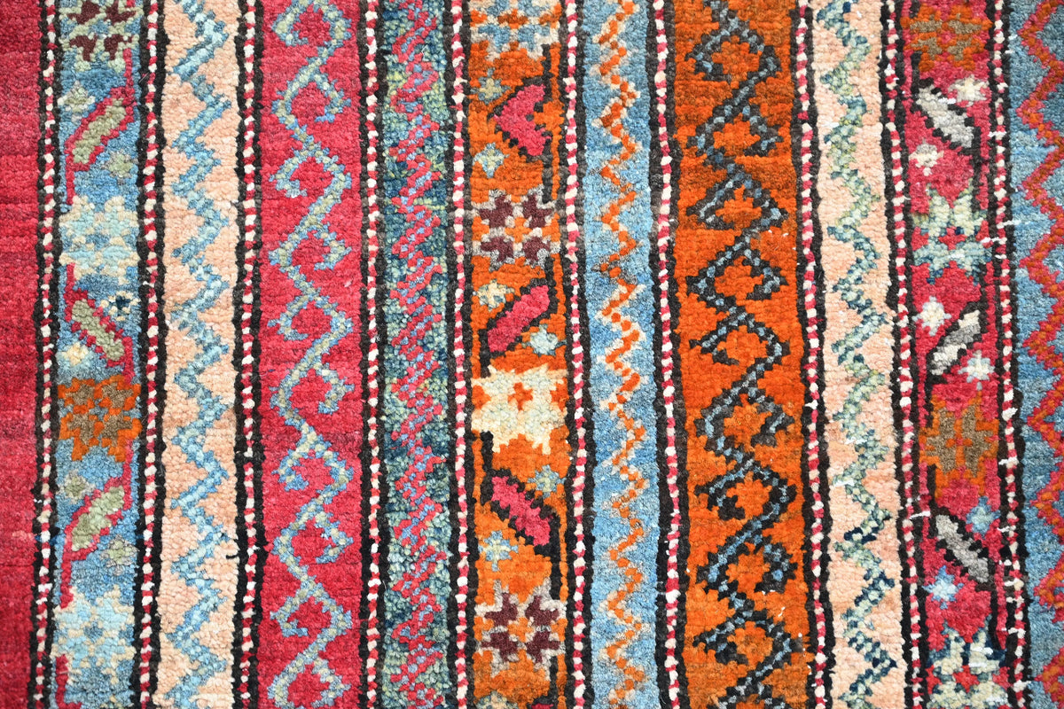 Khorjin Afghan Rug – Terracotta Pillar