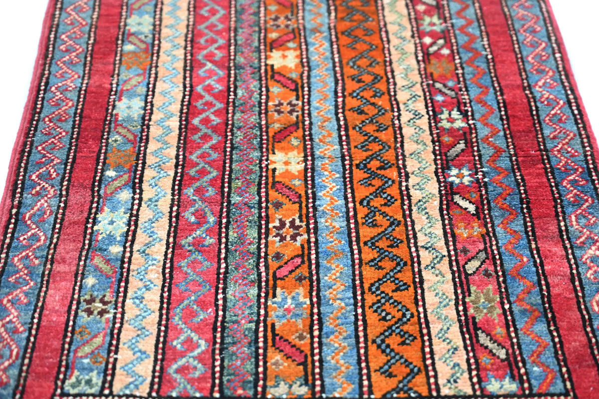 Khorjin Afghan Rug – Terracotta Pillar