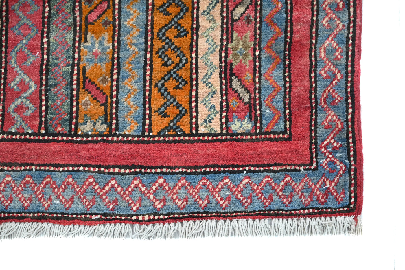 Khorjin Afghan Rug – Terracotta Pillar