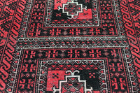 Vintage Baluchi Rug – Obsidian Triptych