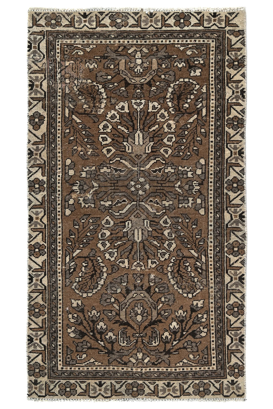 Vintage Ferdos Persian Rug – Bronze Arbor