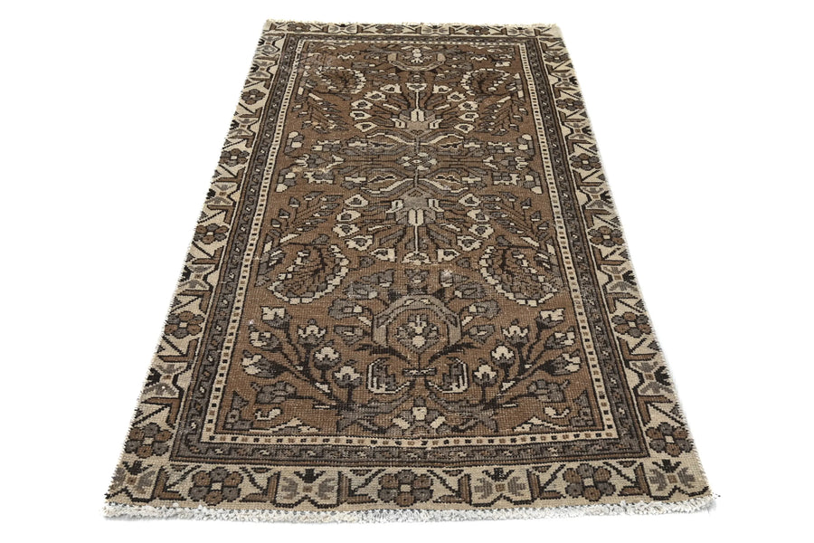 Vintage Ferdos Persian Rug – Bronze Arbor