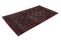 Vintage Baluchi Rug – Crimson Lattice