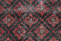 Vintage Baluchi Rug – Crimson Lattice