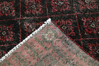 Vintage Baluchi Rug – Crimson Lattice