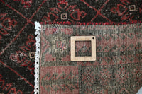 Vintage Baluchi Rug – Crimson Lattice