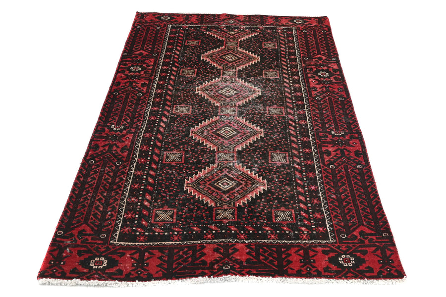 Vintage Baluchi Rug – Onyx Medallion