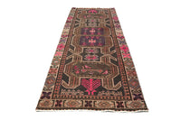 Vintage Ardabil Runner – Magenta Zoomorphic