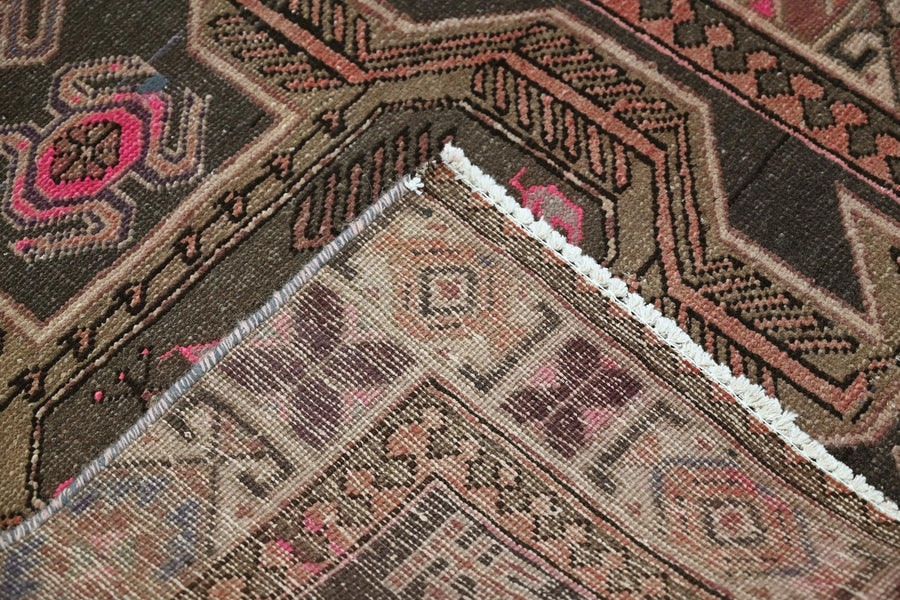 Vintage Ardabil Runner – Magenta Zoomorphic