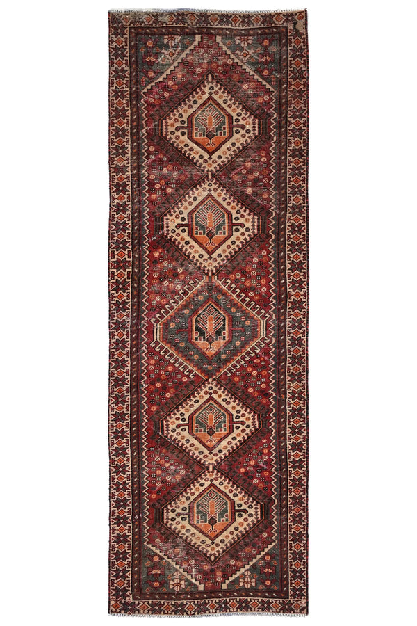 Vintage Shiraz Runner – Terracotta Diamond