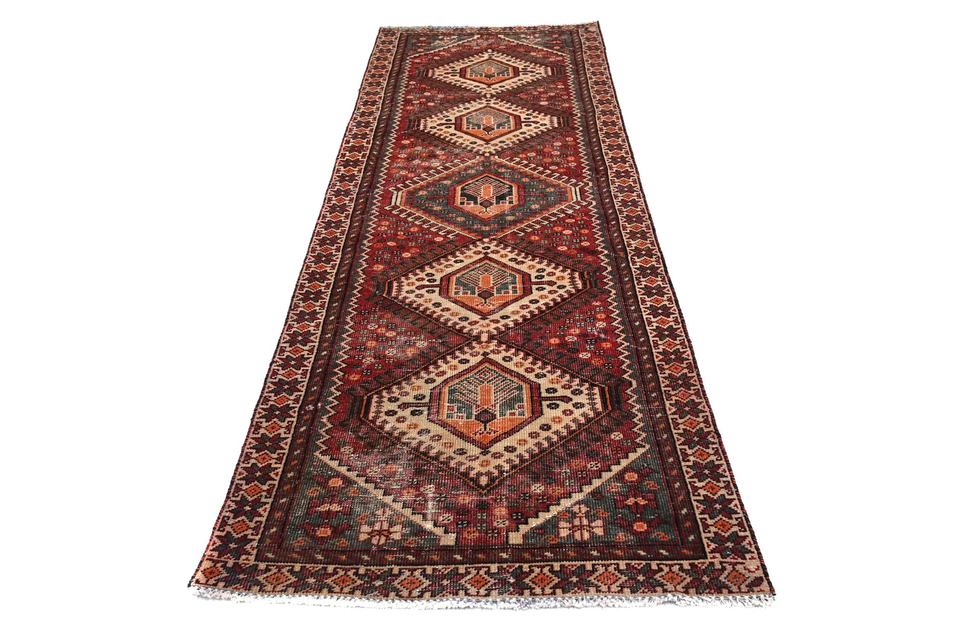 Vintage Shiraz Runner – Terracotta Diamond