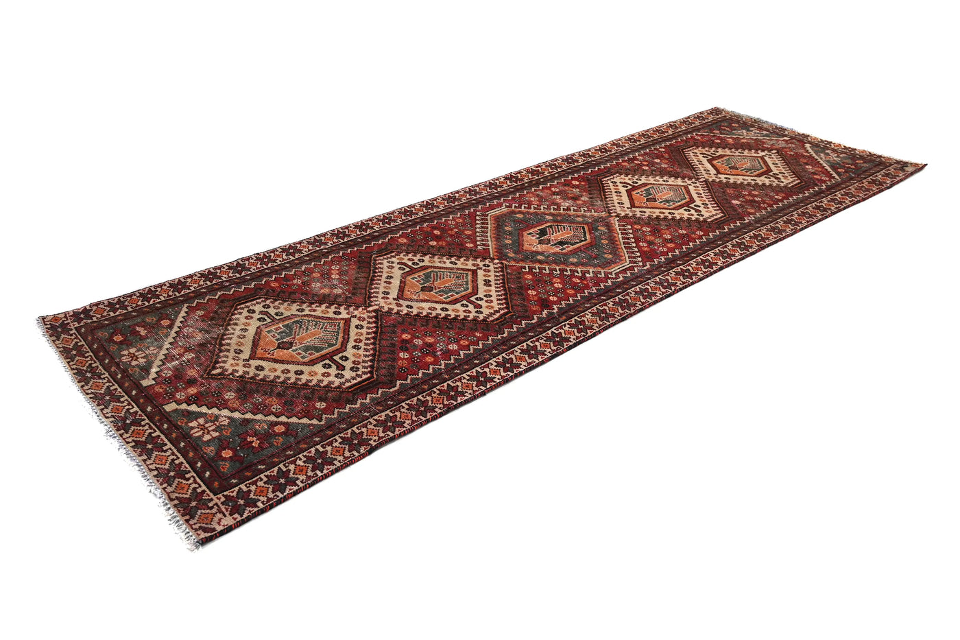 Vintage Shiraz Runner – Terracotta Diamond