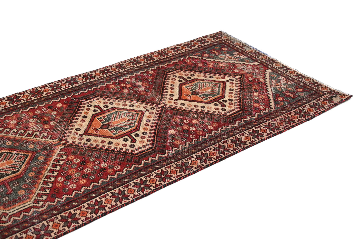 Vintage Shiraz Runner – Terracotta Diamond