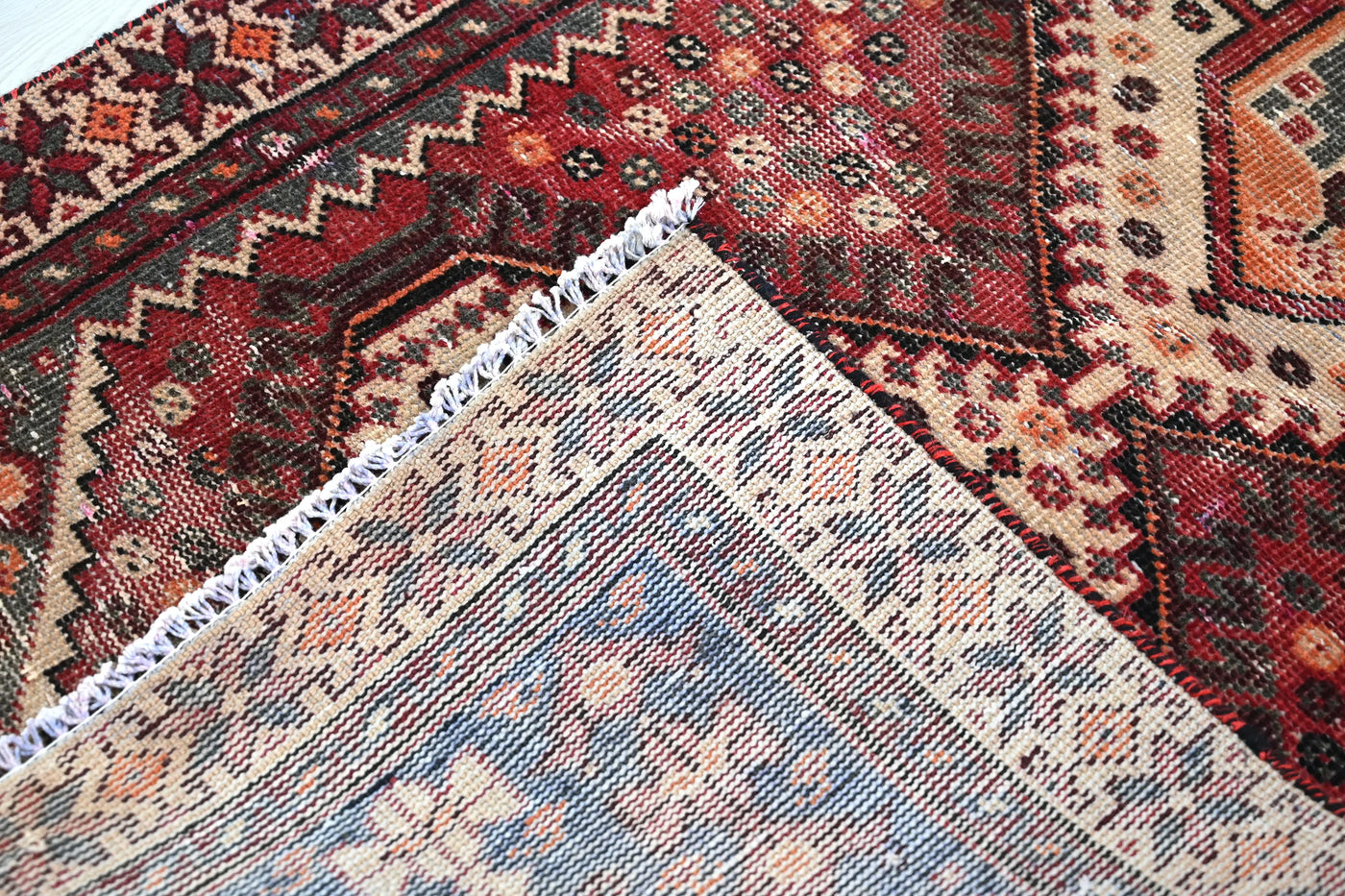 Vintage Shiraz Runner – Terracotta Diamond